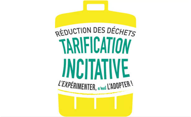 Logo de la tarification incitative. Réduction des déchets, Tarification incitative, l'expérimenter, c'est l'adopter !