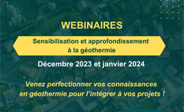 Vignette de l'évènement : Webinaires, sensibilisation et approfondissement à la géothermie en décembre 2023 et janvier 2024