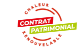 Logo rouge et vert Contrat patrimonial chaleur renouvelable