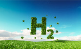 symbole de l'hydrogène en vert