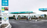 Station service proposant 3 types de carburants alternatifs (H2, IRVE et bioGNV)