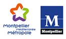 Logos de Montpellier Méditerannée Métropole et de Montpellier
