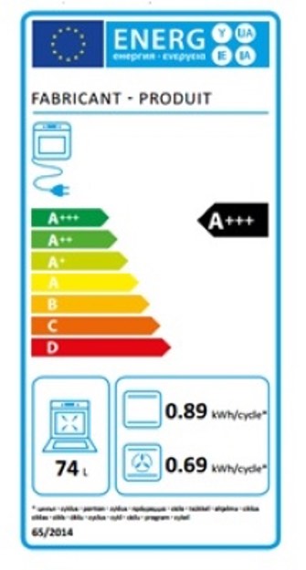 étiquette énergie pour les fours et les hottes de cuisine