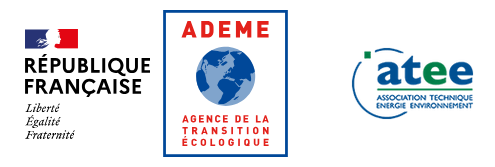 Logos : République française, liberté, égalité, fraternité ; ADEME, agence de la transition écologique ; ATEE, association technique énergie environnement.