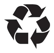 Symbole de recyclage : trois flèches formant un triangle