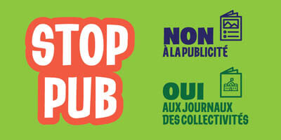Autocollant Stop pub - Non à la publicité, oui aux journaux des collectivités