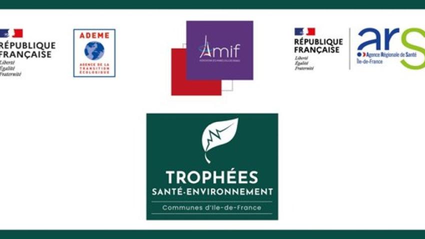 Logos de la Répubique Française, de l'Amif, de l'Ademe et des Trophées Santé-Environnement