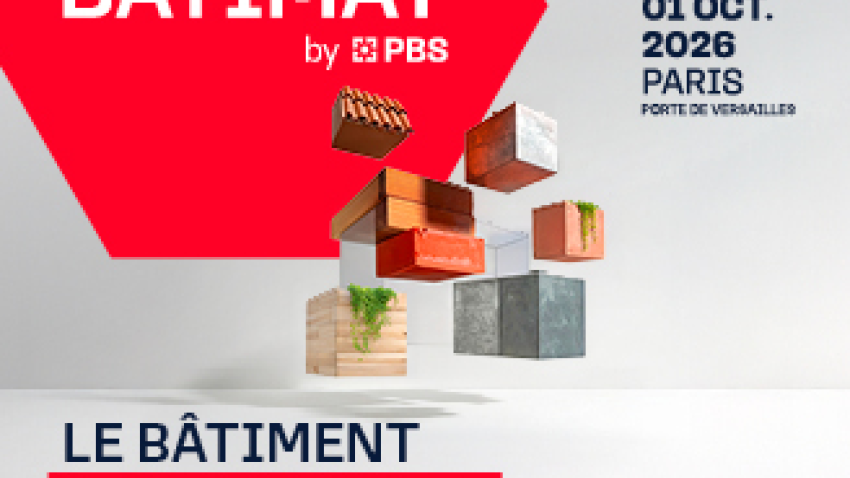 BATIMAT by PBS, du 28 septembre au 1ᵉʳ octobre 2026, porte de Versailles. Le bâtiment en mouvement.