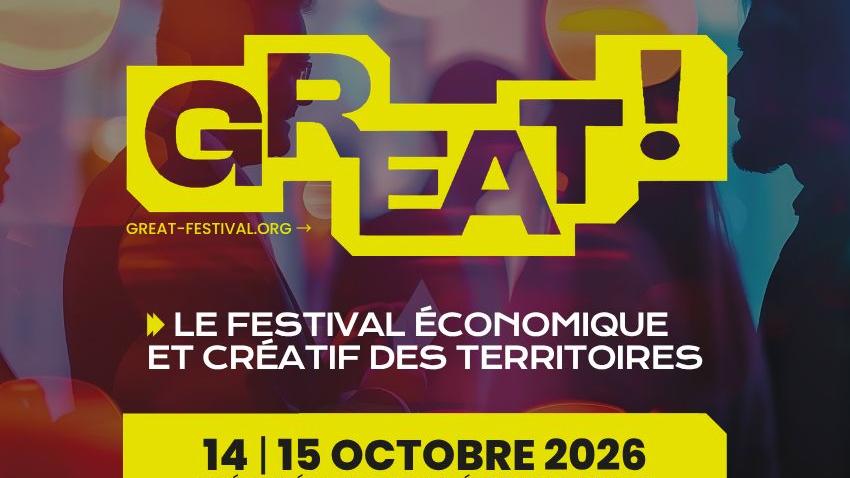 Bannière GREAT! (ex-World Forum for a Responsible Economy), festival économique et créatif des territoires, 14-15 octobre 2026, Cité des Échanges & Métropole de Lille