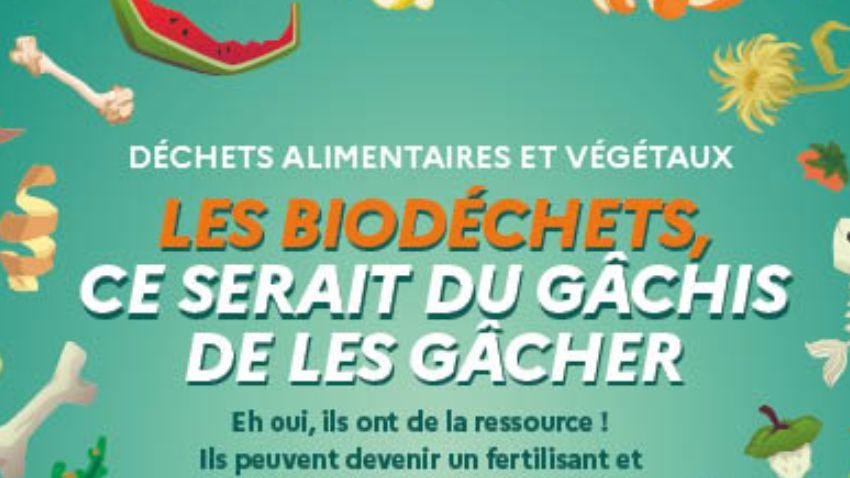 Les biodéchets ; Ce serait du gâchis de les gâcher. Eh oui, ils ont de la ressource ! Ils peuvent devenir un fortifiant et nourrir les sols ou encore, être transformés en biogaz