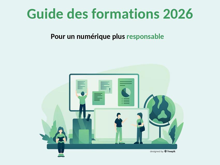 Guide des formations 2026 ; Pour un numérique plus reponsable
