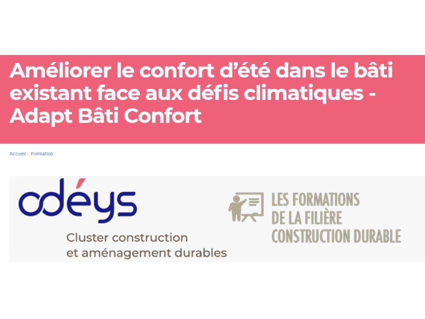 Formation « Adapt Bâti Confort » pour les maîtres d'ouvrage