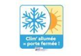 Illustration de l'affiche : Clim' allumée = porte fermée !
